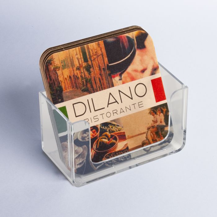 Biervilthouder plexiglas vierkant
Kunststoffhalter für quadratische Bierdeckel 
Plexiglass beermat stand